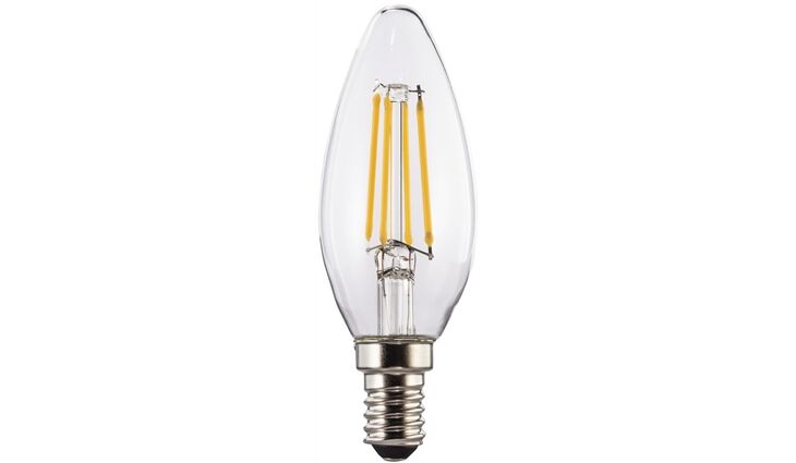 Xavax LED-Filament E14, 470lm Kerze.