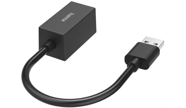 Hama USB-A auf RJ45/LAN, GigabitEthernet