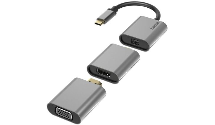 Hama 3in1-Monitor-Adapter-SetGrau