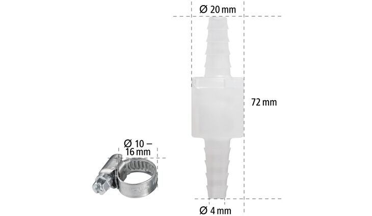 Xavax Rückschlagventil für max. Ø 10mm