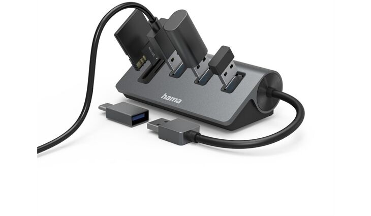 Hama USB-Hub/Kartenleser 5 Ports
