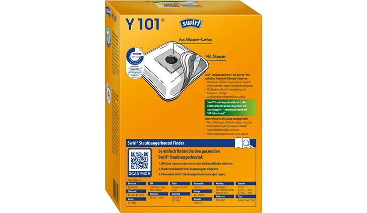 Swirl Y 101 AirSpace Staubsaugerbeutel