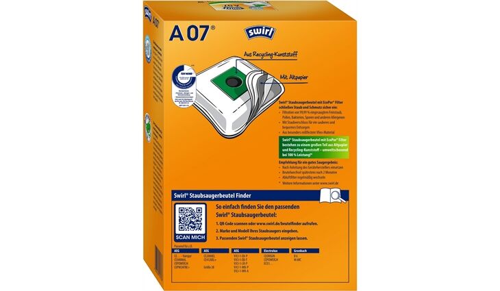 Swirl A 07 AirSpace Staubsaugerbeutel