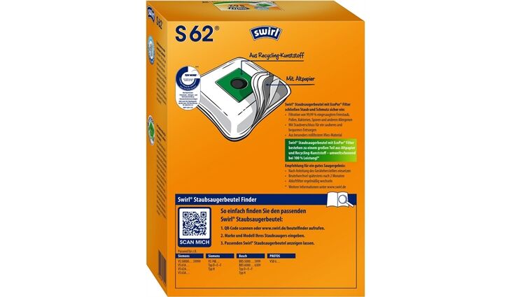 Swirl S 62 MP Plus AirSpace Staubsaugerbeutel