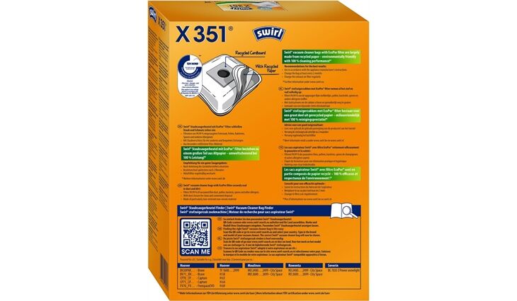 Swirl X 351(350) MP Plus AirSpace Staubsaugerbeutel