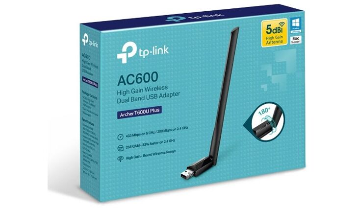 TP-Link Archer T600U Plus AC600-High-Gain-Dualband-USB-WLA